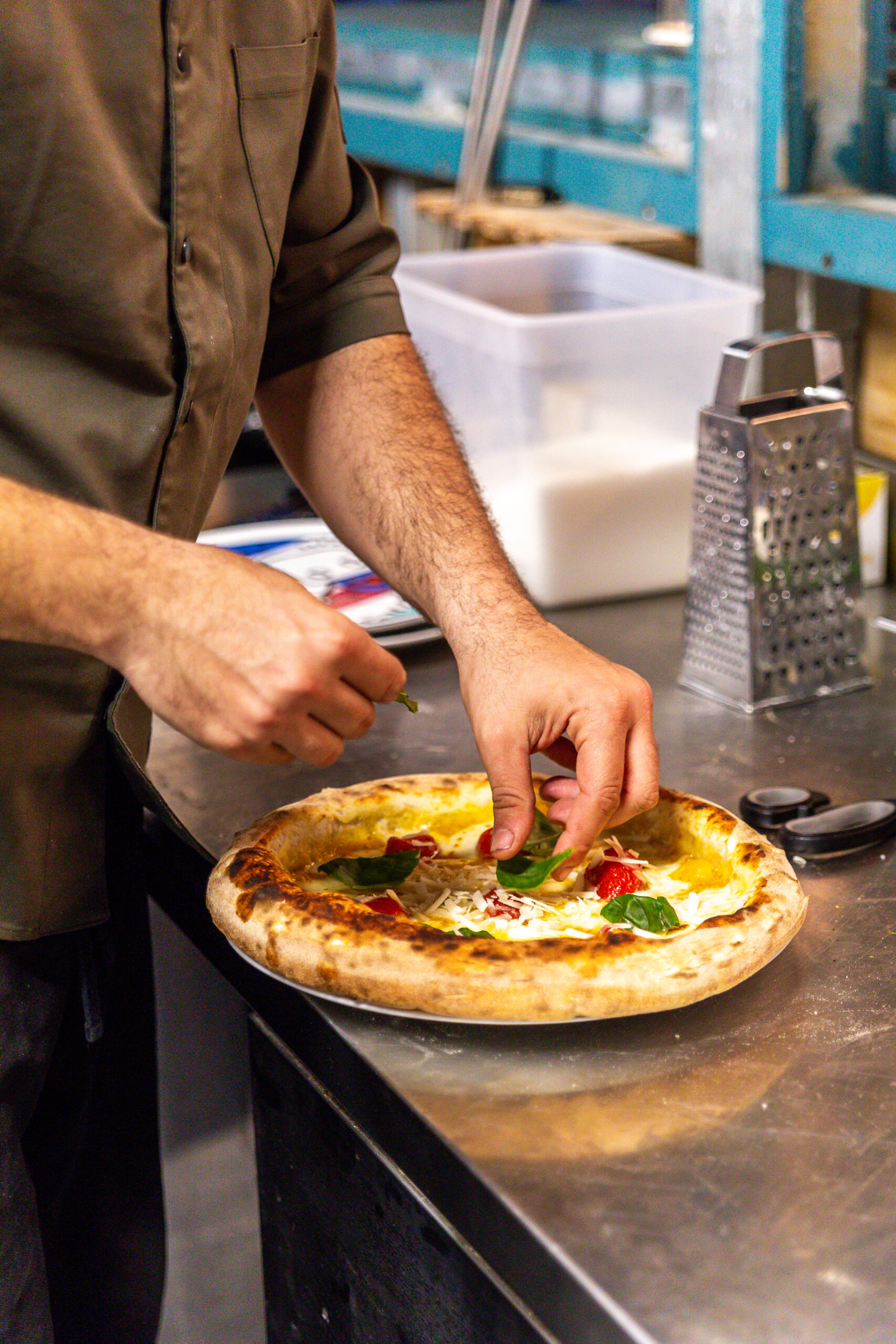Preparazione pizza